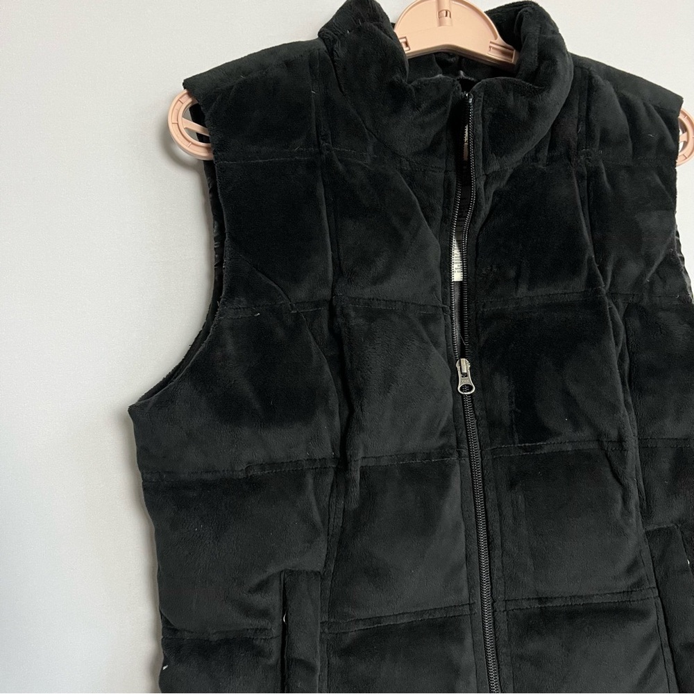 Eddie Bauer Vest Women Sz M Black Velvet Premium Goose Down Outdoor Hiking Y2K - Picture 10 of 10